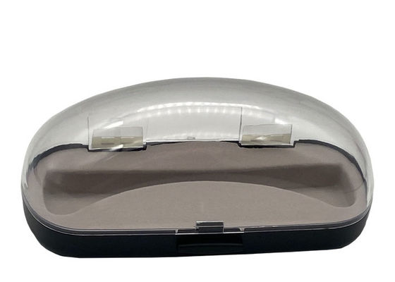 Transparent Top Black Base Clear Plastic Sunglass Case