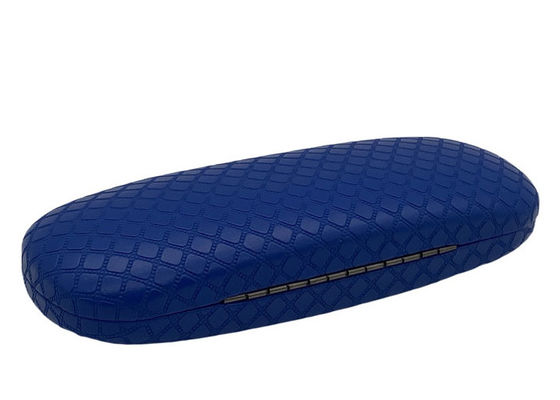 Woven Pattern Leather Wrapped Metal Eyeglass Case