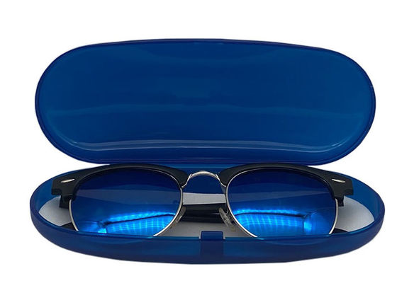 Blue Glasses Packing Plastic Spectacle Case Custom Logo