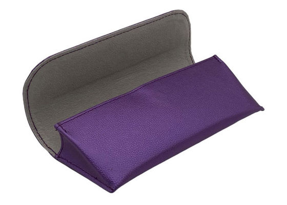 Purple Handbag Customized Logo Leather Glasses Holder