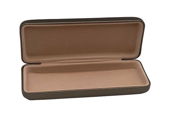 Eco Friendly Leather Metal Glasses Case 151x57x28mm