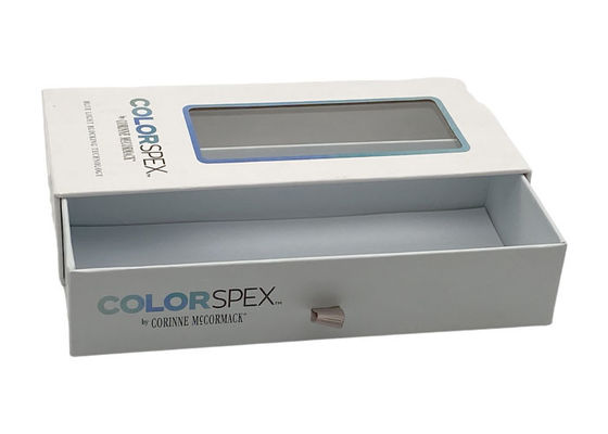 White Coated Cardboard Sunglasses Box With Transparent Window