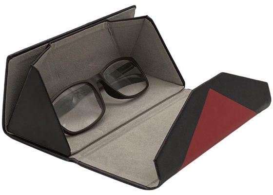 Cute Printing Foldable Glasses Case , Women Triangle Eyeglass Case