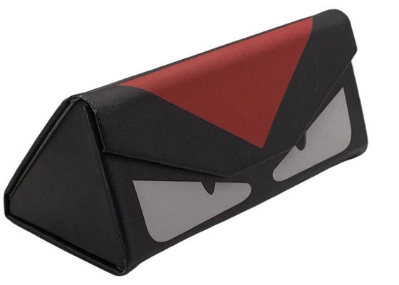 Cute Printing Foldable Glasses Case , Women Triangle Eyeglass Case