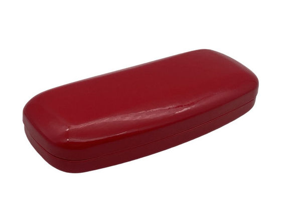 Hard Red Leather Clamshell Eyeglass Case 159x69x37mm