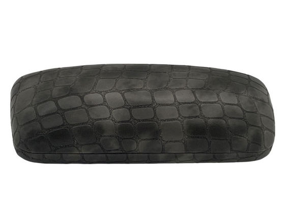 Crocodile Pattern PU Metal Clamshell Glasses Case