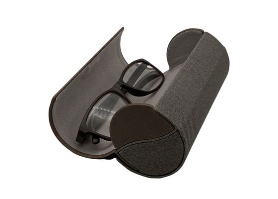 Double Layer Custom Glasses Cases , Round Shaped  PU Leather Glasses Case