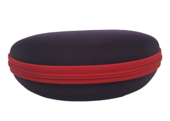 Dark Purple Well Shaped Zipper Sports Sunglasses Case