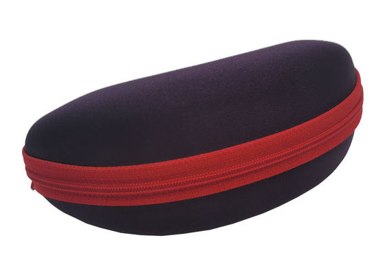 Dark Purple Well Shaped Zipper Sports Sunglasses Case