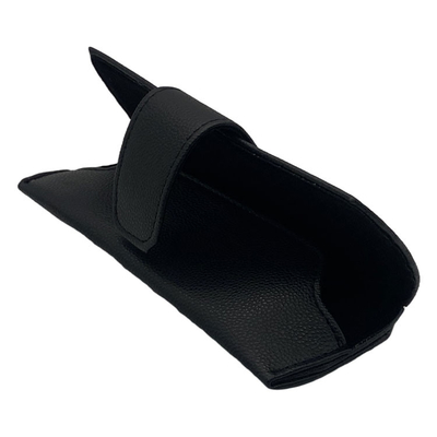 Lightweight Portable Printing Logo Black Leather Eyeglass Case Fashionable Pu