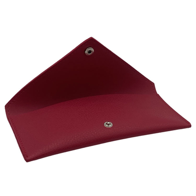 Red Pu 20mm Leather Reading Glasses Case Portable For Men And Women