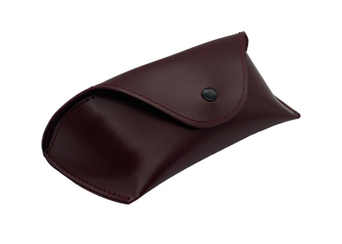 Rust Red Personalised Leather Glasses Case , Leather Sunglasses Pouch