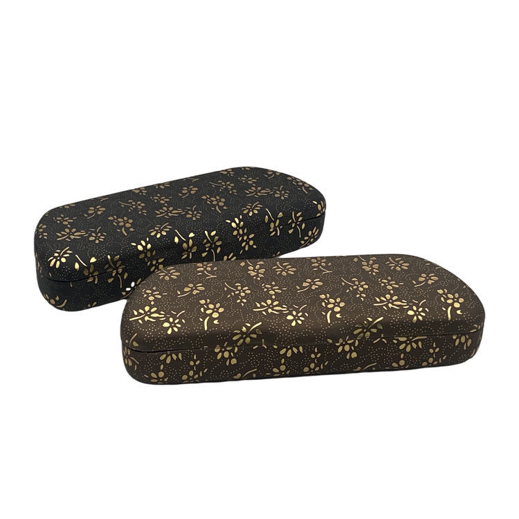 Thin And Slim Hard Shell 32mm Metal Glasses Case Hot Stamping Logo
